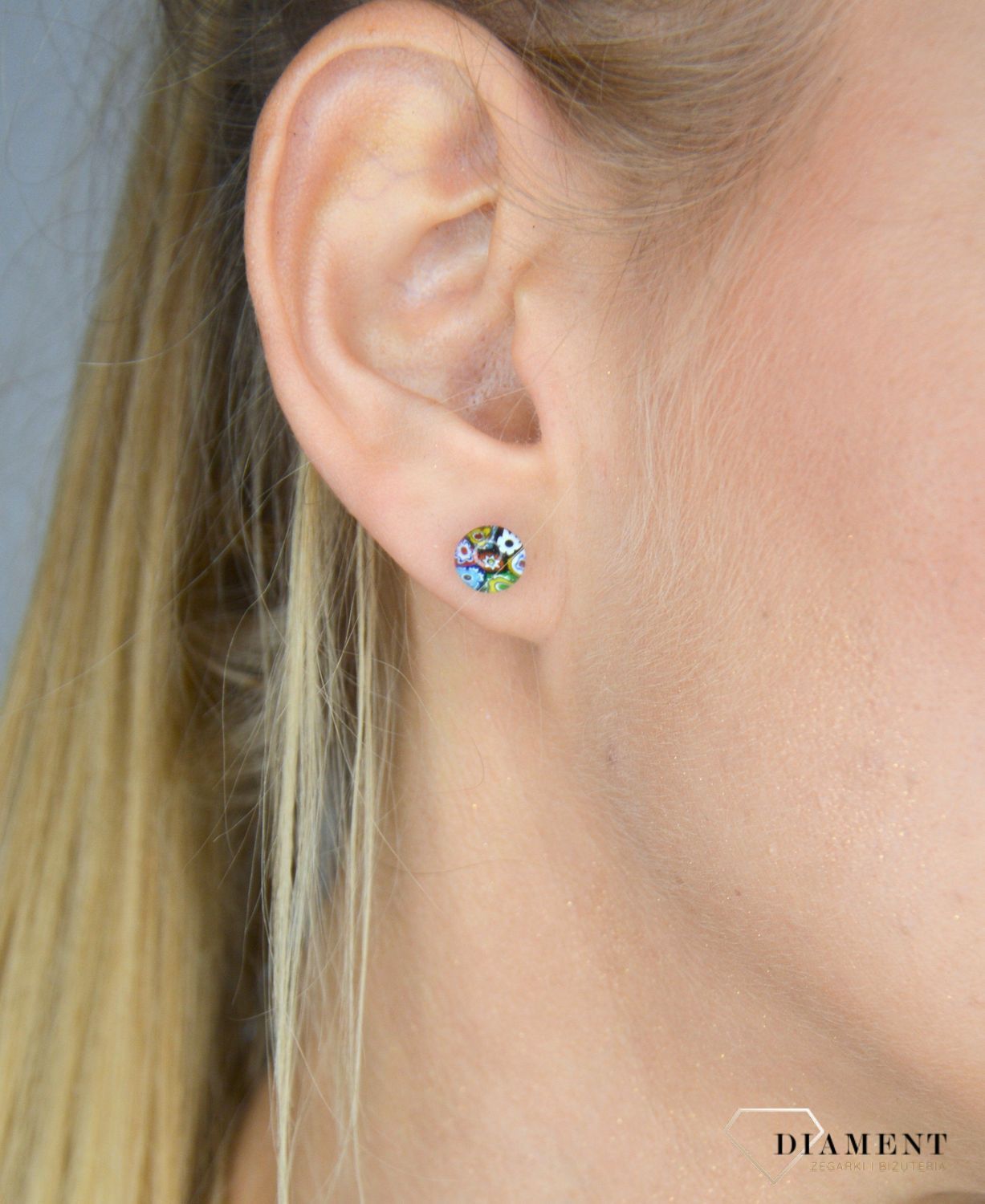 Kolczyki szkło weneckie z motywem kwiatów Murano 12.jpg